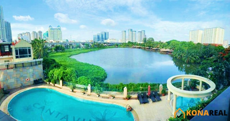 View hồ bơi chung cư Cantavil Hoàn Cầu quận Bình Thạnh